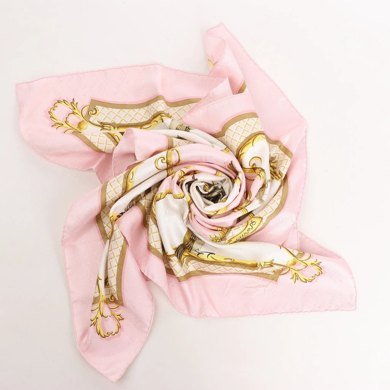 Hermès Hermès Carré 90 "La Cle des Champs" Silk handkerchief in Pink Roze