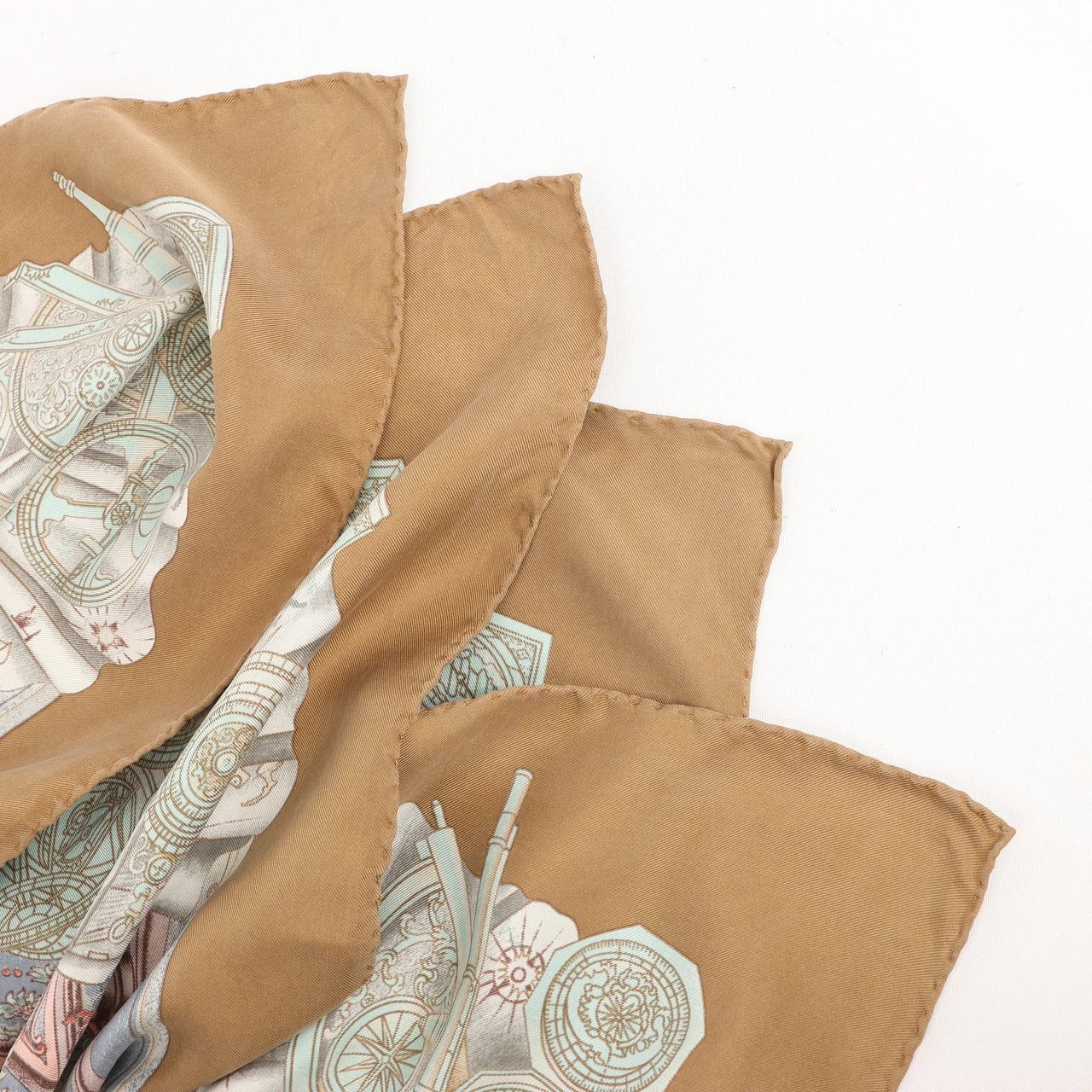 Hermès Hermès Carré 90 "Azulejos" Silk handkerchief in Brown Bruin