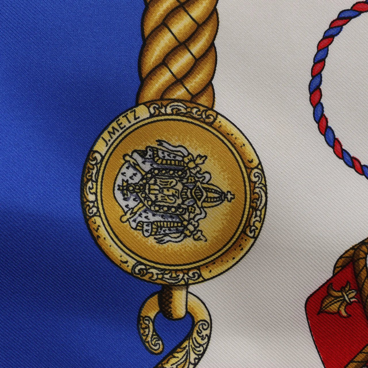 Hermès Hermès Carré 90 "Tambour no Taiko" Silk handkerchief in Blue Divers