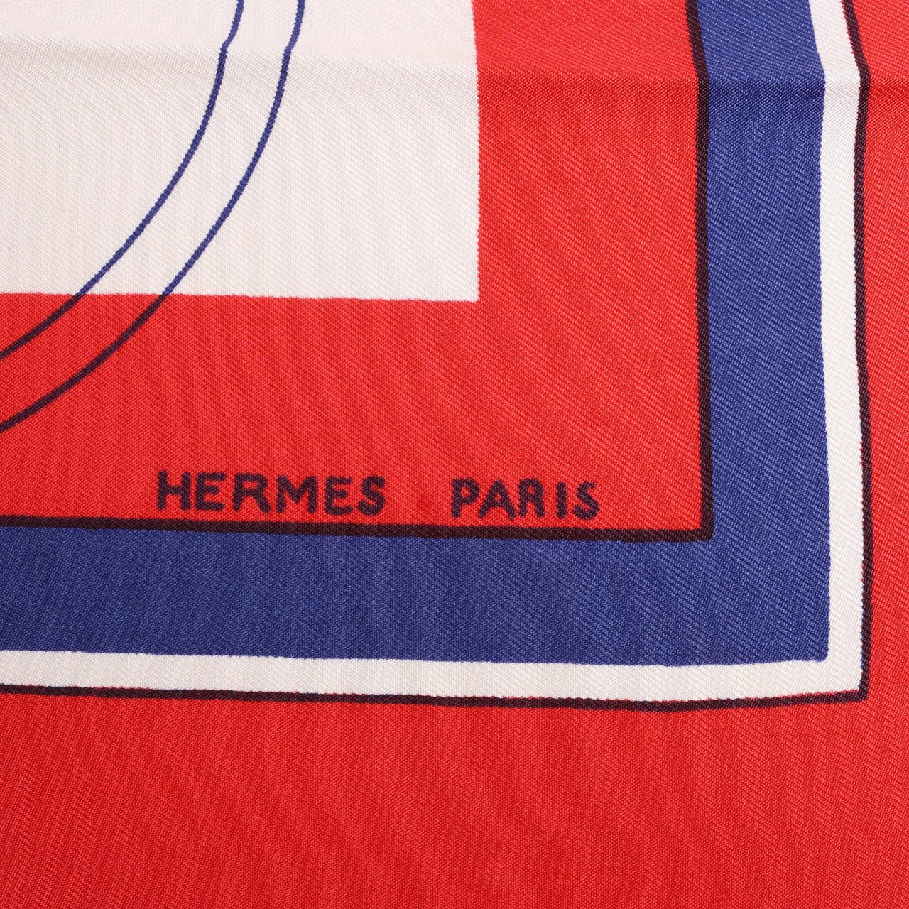 Hermès Hermès Carré 90 "Ex Libris" Silk handkerchief in Red Divers