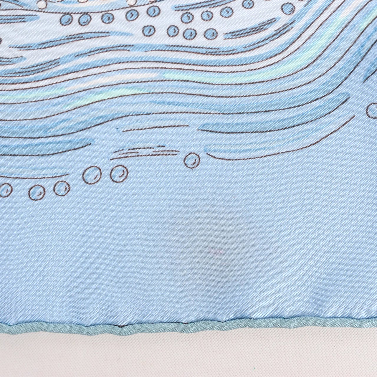 Hermès Hermès Carré 90 "LES RIVIERES DE BABEL" Silk handkerchief in Blue Divers