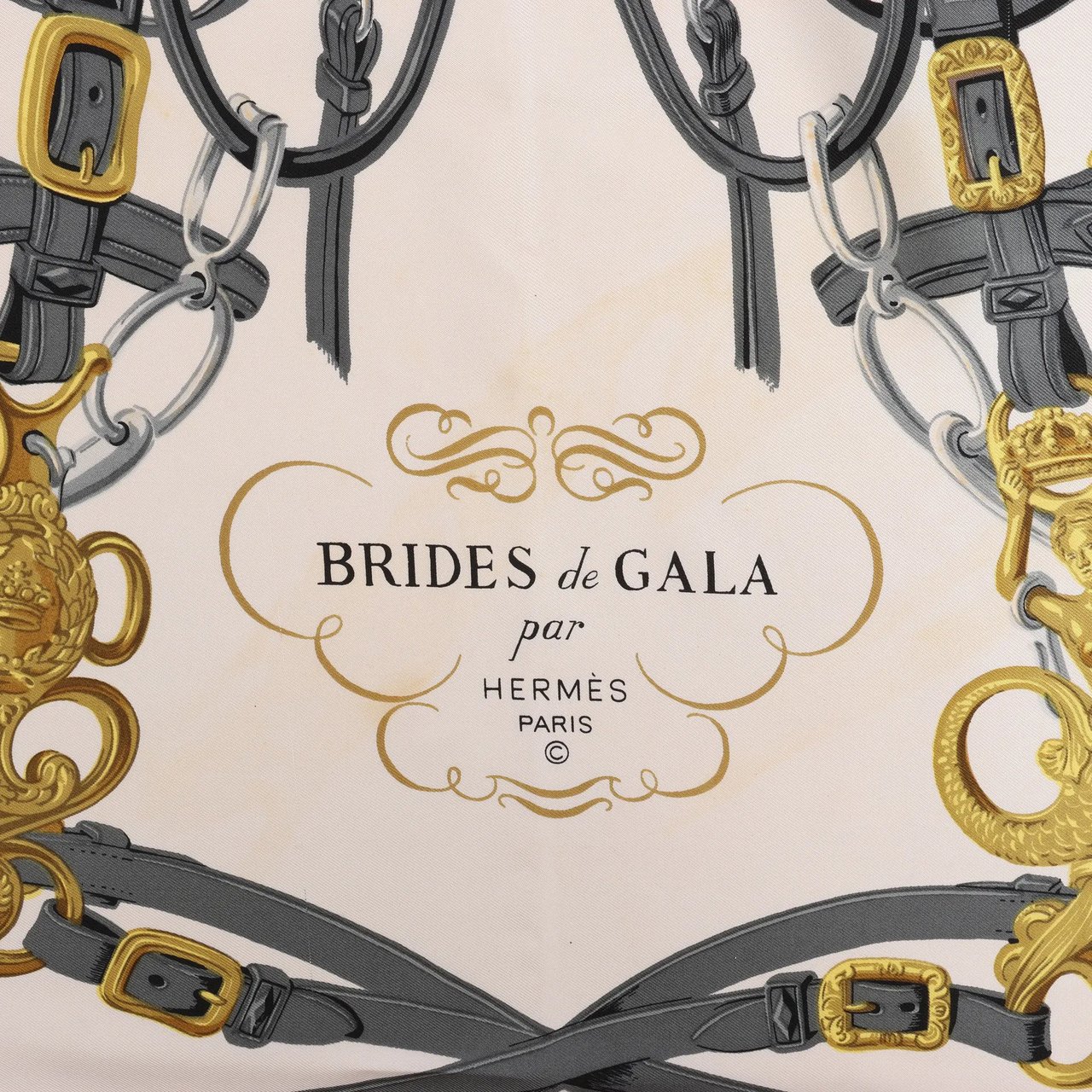 Hermès Hermès Carré 90 "BRIDES de GALA" Silk handkerchief in Red Rood