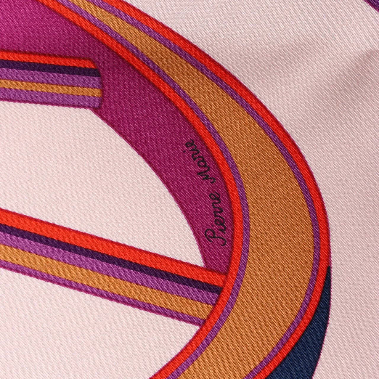 Hermès Hermès Carré 90 "LES ROUES DE PHAETON" Silk handkerchief in Orange Divers