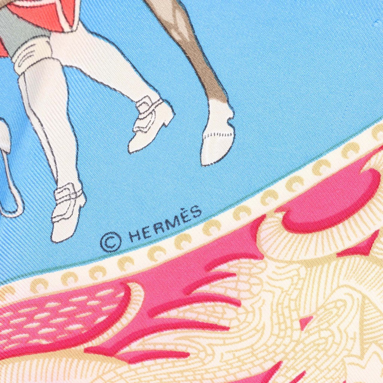 Hermès Hermès Carré 90 "LA PRESENTATION" Silk handkerchief in Burgundy Divers