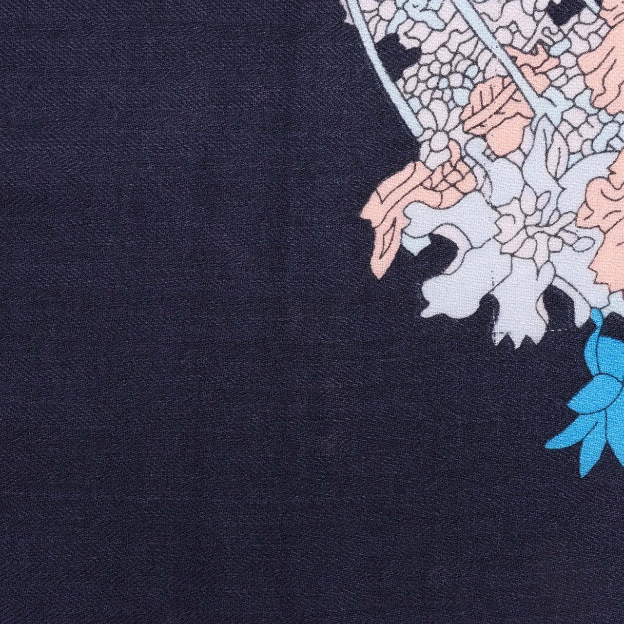 Hermès Hermès Carré Géant "Robe Legere" Cashmere x Silk handkerchief in Navy Blue Divers
