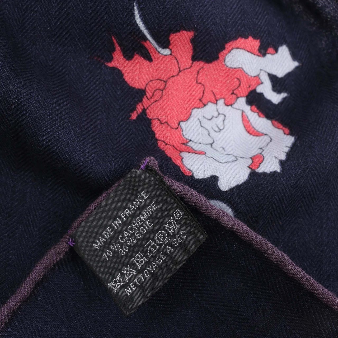 Hermès Hermès Carré Géant "Robe Legere" Cashmere x Silk handkerchief in Navy Blue Divers