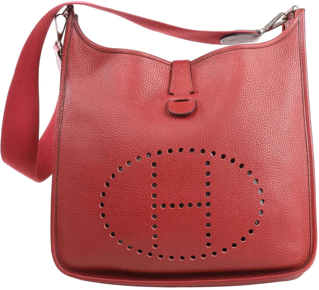 Hermès Hermes Evelyn 2 33 GM Taurillon Clemence in Rouge □H: 2004 Rood
