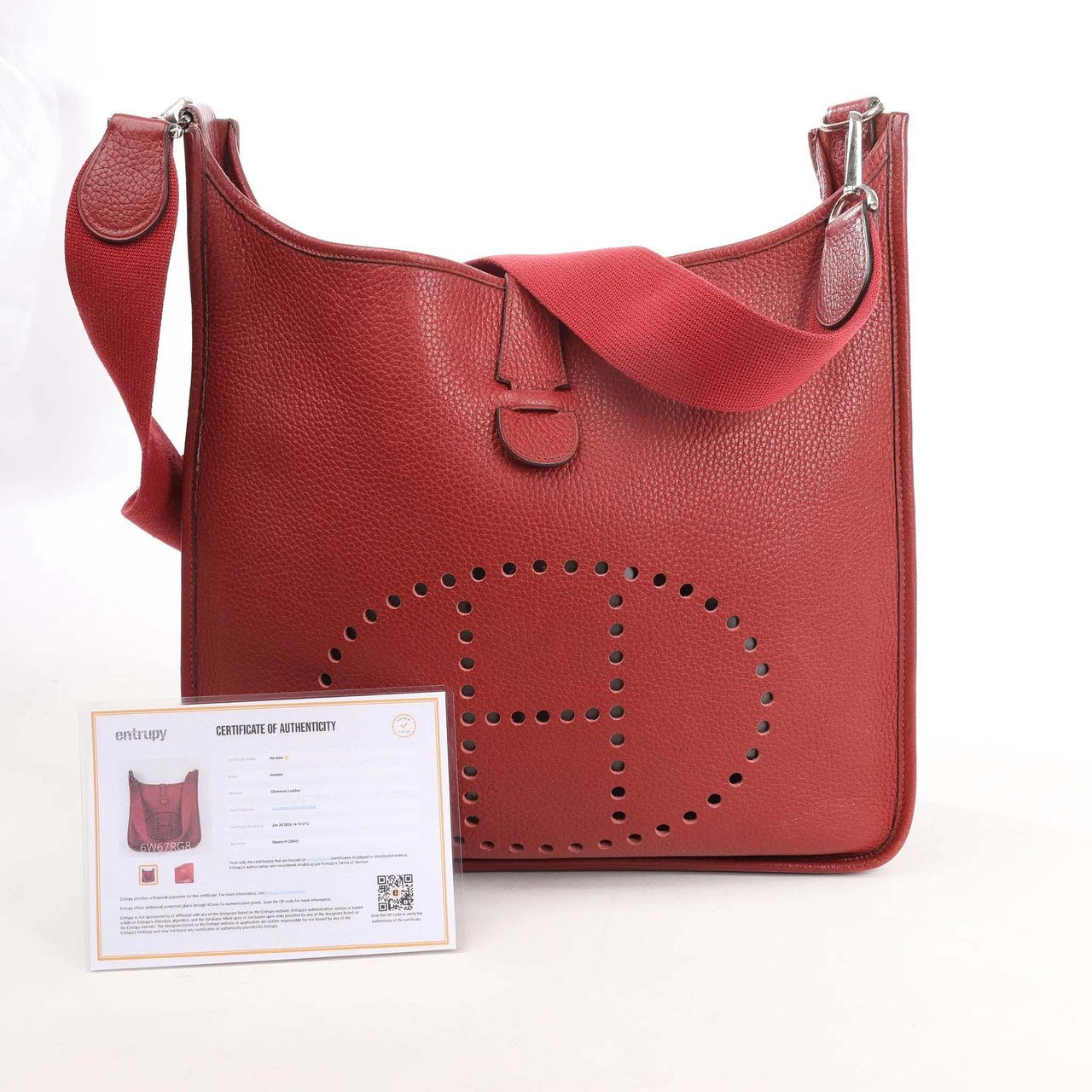 Hermès Hermes Evelyn 2 33 GM Taurillon Clemence in Rouge □H: 2004 Rood