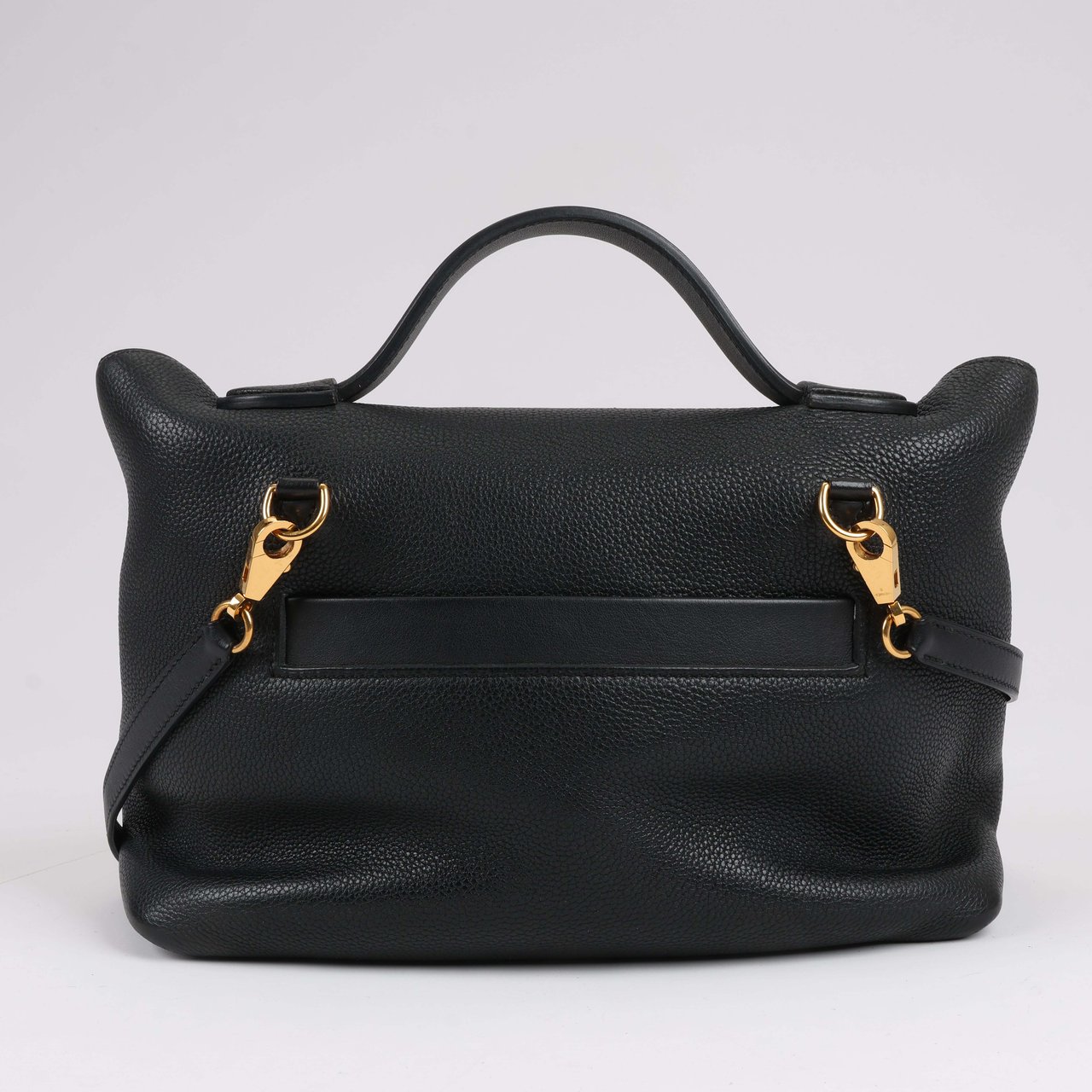 Hermès HERMES 24/24 29 Togo Leather Handbag in Black and Gold Metal Fittings D: 2019 Zwart