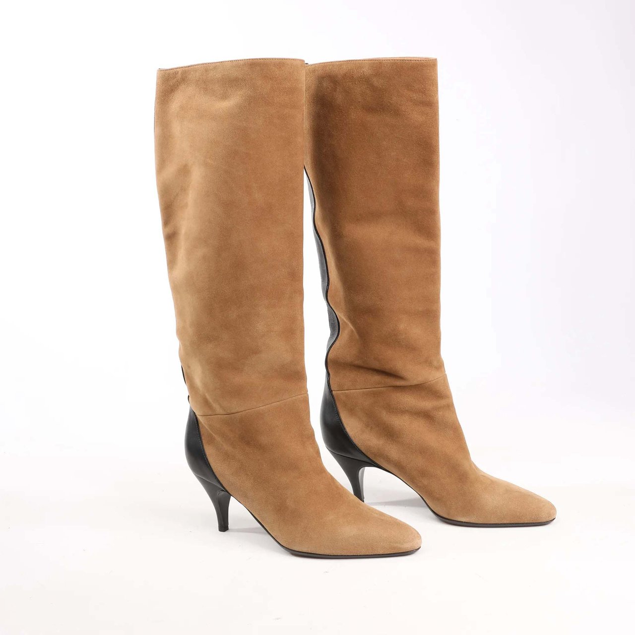 Hermès Hermes Suede Long Boots in Brown, Size 37.5 EU Divers