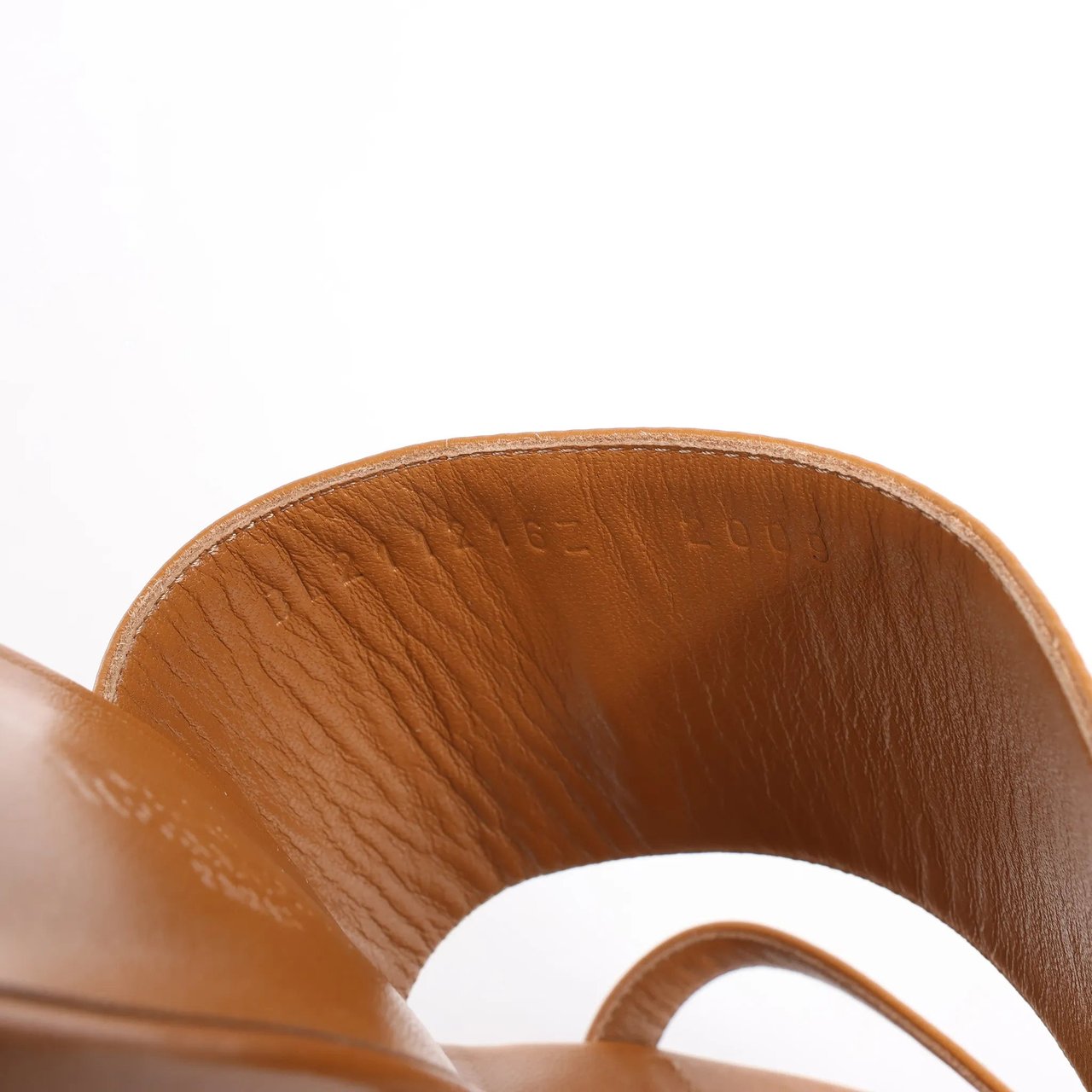 Hermès HERMES Cornelia Leather Sandals in Brown, Size 39 EU Bruin