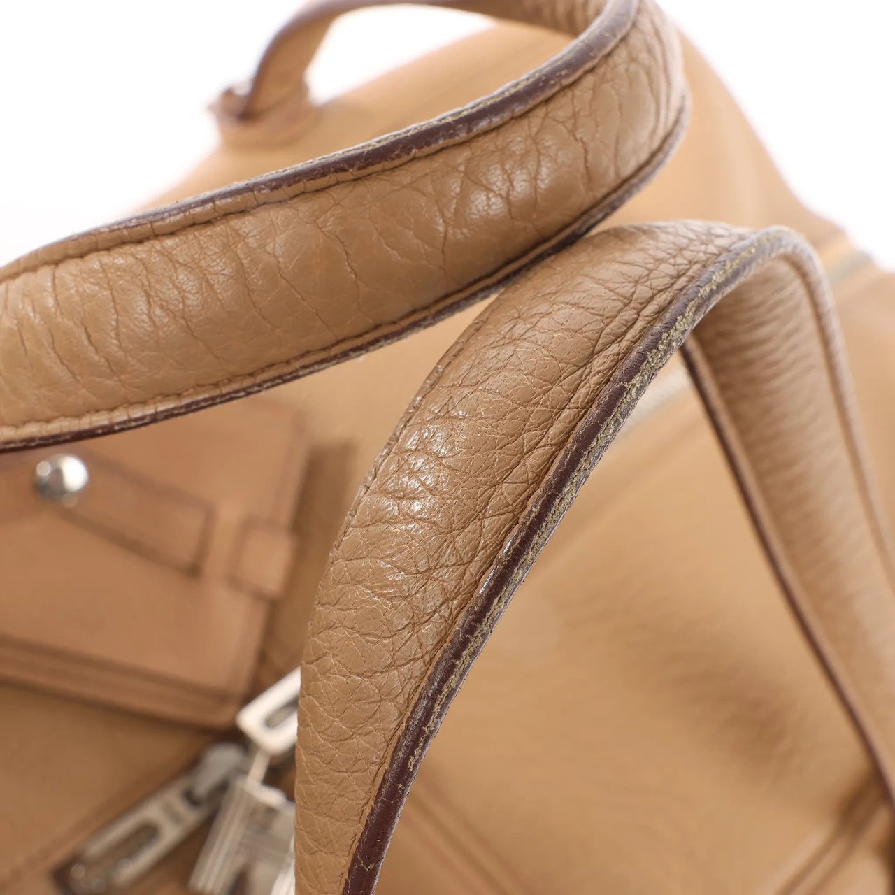 Hermès HERMES Victoria 43 Taurillon Clemence Handbag in Brown □L: 2008 Bruin
