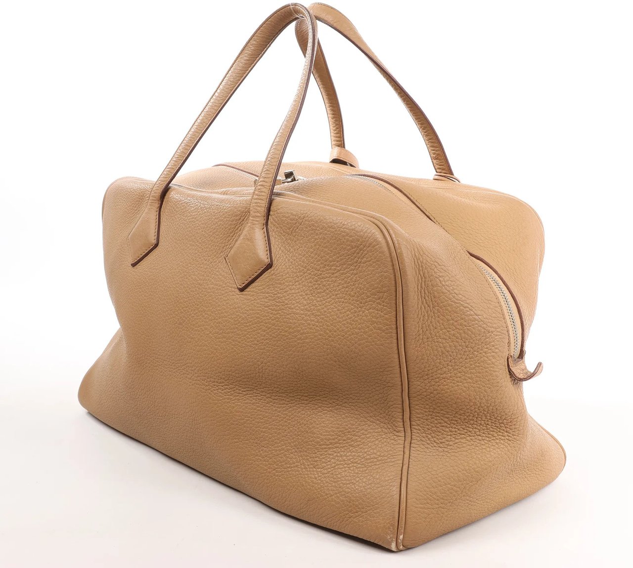 Hermès HERMES Victoria 43 Taurillon Clemence Handbag in Brown □L: 2008 Bruin