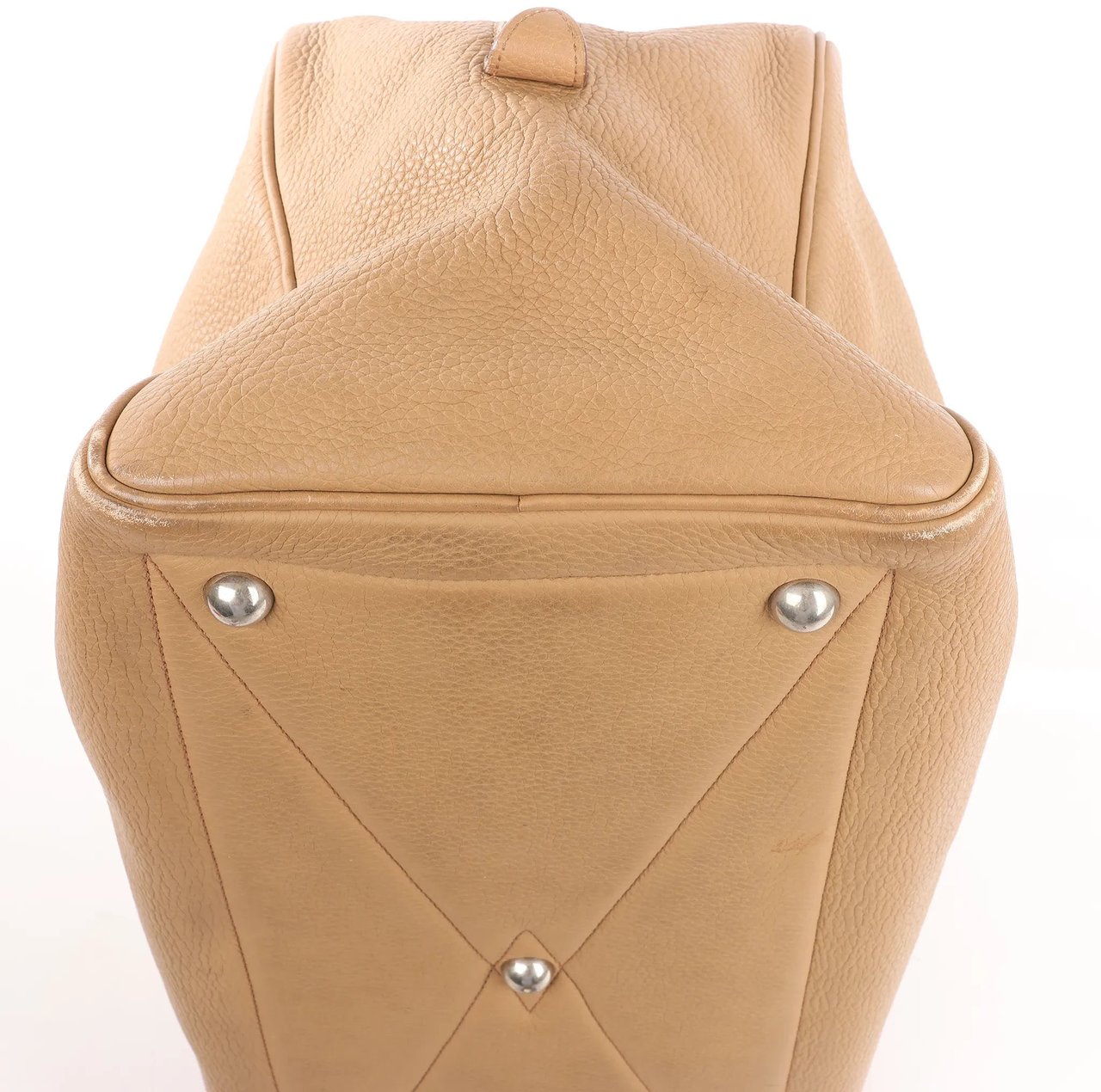 Hermès HERMES Victoria 43 Taurillon Clemence Handbag in Brown □L: 2008 Bruin