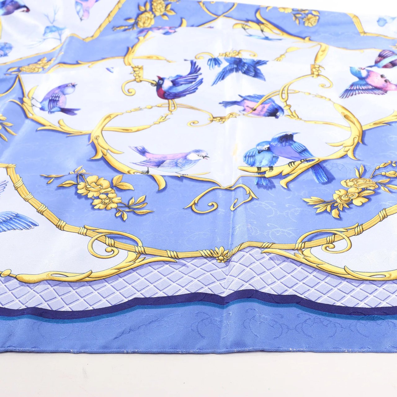 Hermès Hermès Carré 90 "LA CLE des CHAMPS" Silk handkerchief in Blue Blauw