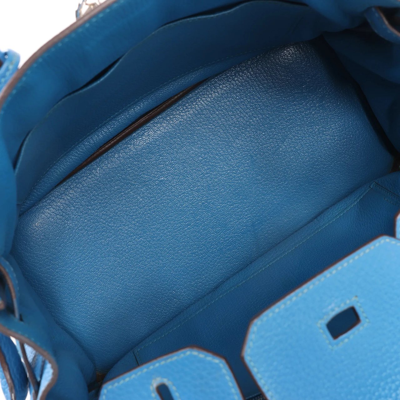 Hermès HERMES Birkin 30 Le Tournay Taurillon Clemence Handbag in Mykonos Blauw