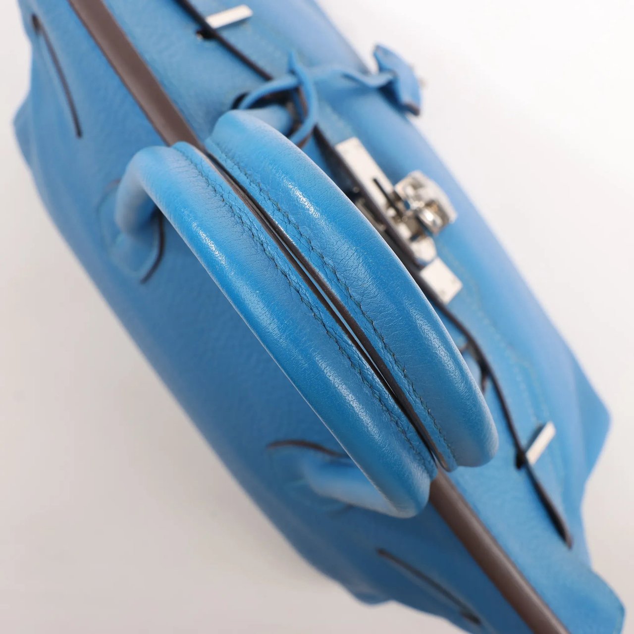 Hermès HERMES Birkin 30 Le Tournay Taurillon Clemence Handbag in Mykonos Blauw