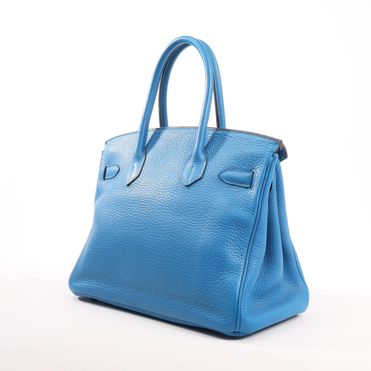 Hermès HERMES Birkin 30 Le Tournay Taurillon Clemence Handbag in Mykonos Blauw