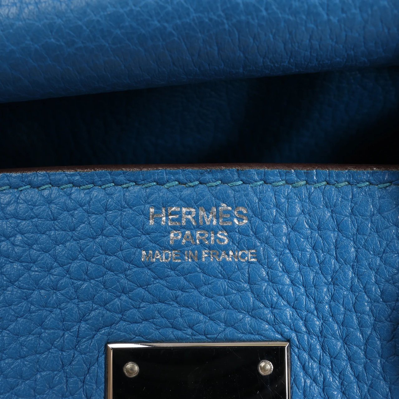 Hermès HERMES Birkin 30 Le Tournay Taurillon Clemence Handbag in Mykonos Blauw