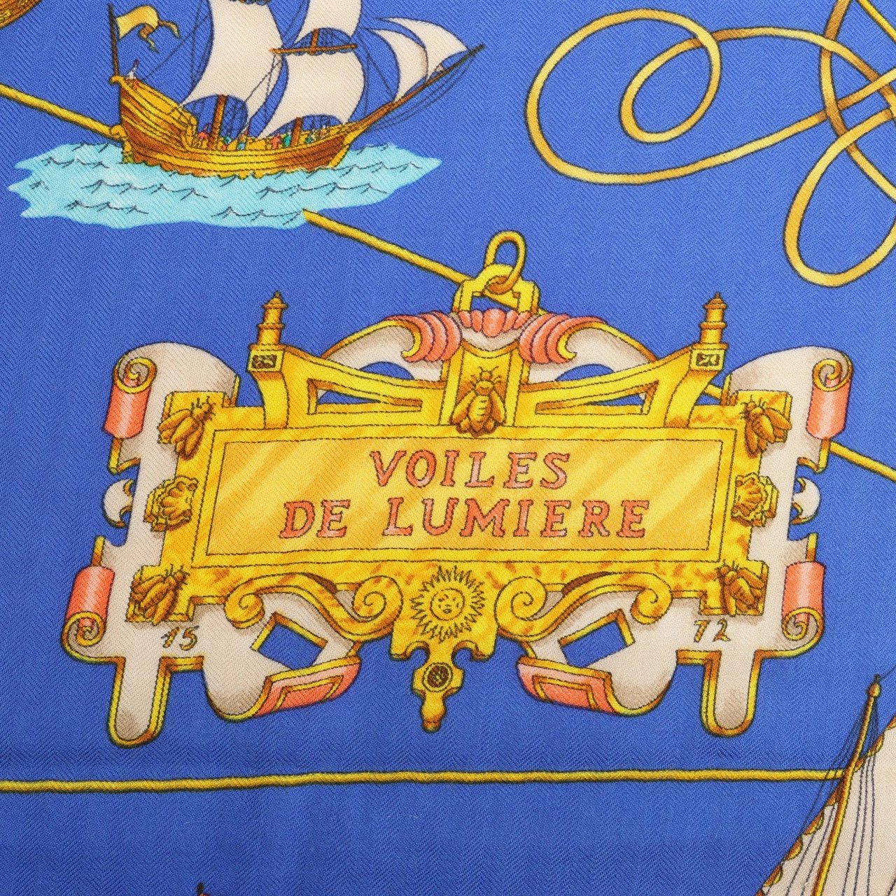 Hermès Hermès Carré Géant "VOILES DE LUMIERE" Cashmere x Silk scarf in Navy Blue Navy