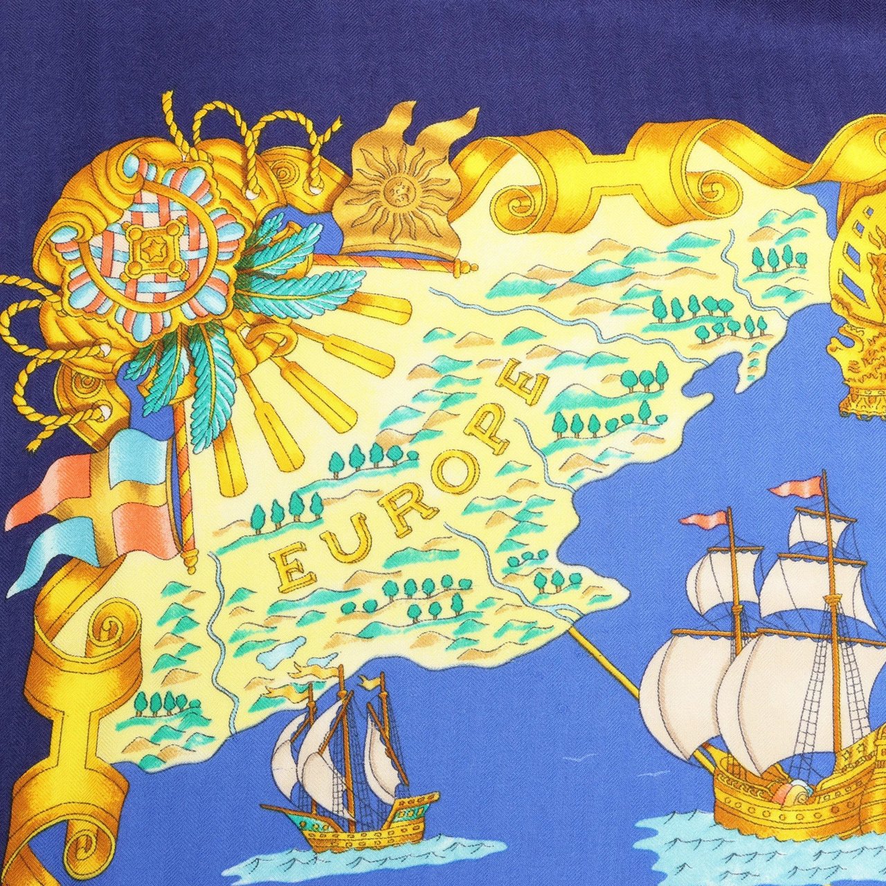 Hermès Hermès Carré Géant "VOILES DE LUMIERE" Cashmere x Silk scarf in Navy Blue Navy