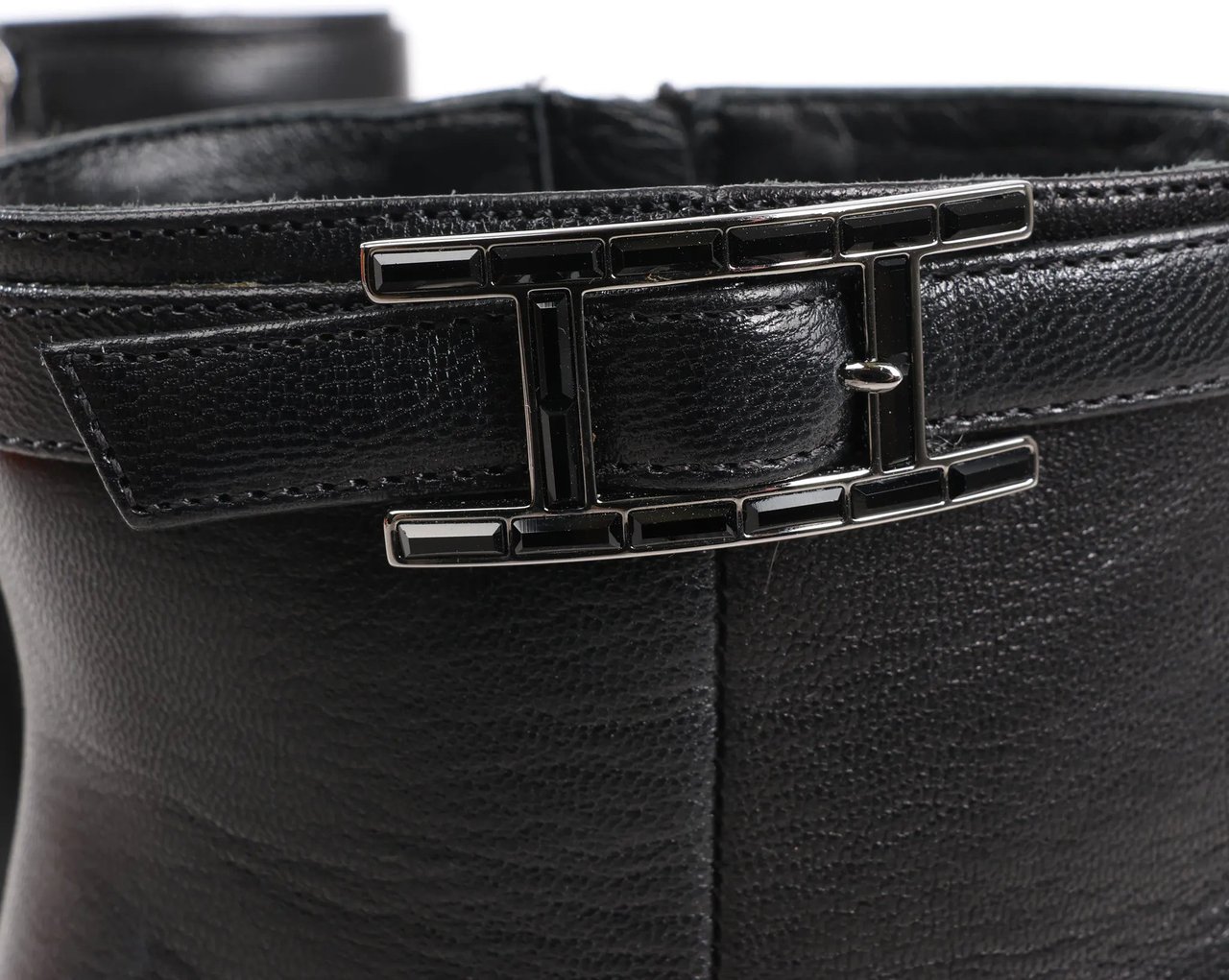 Hermès Hermes Leather Ankle Boots in Black, Size 38.5 EU Zwart