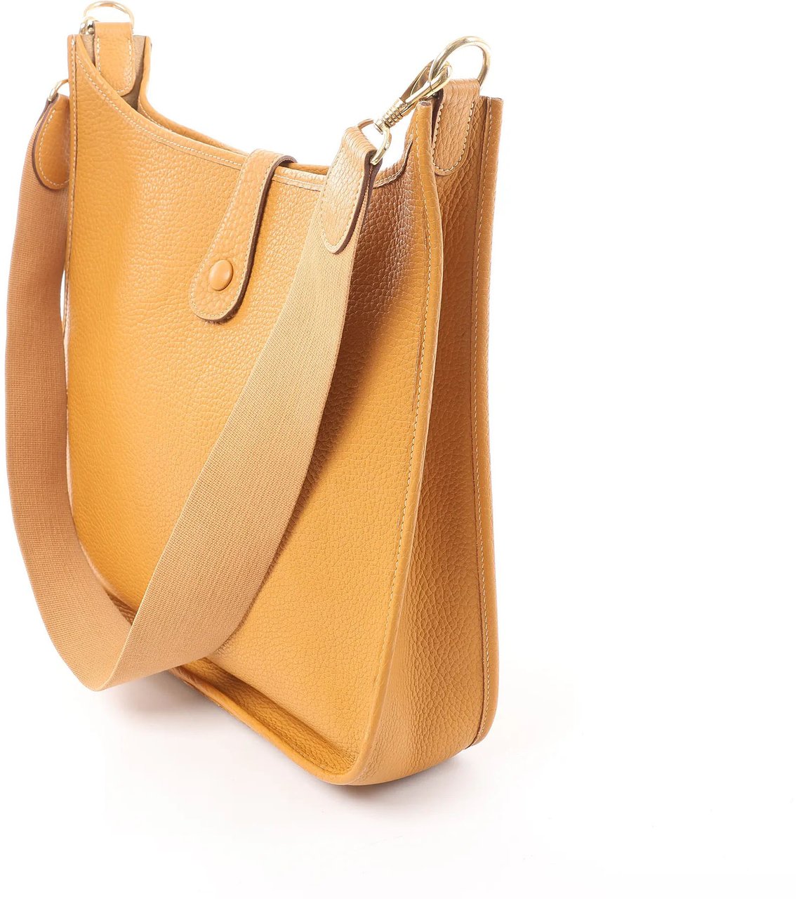 Hermès Hermes Evelyn GM Taurillon Clemence Shoulder Bag in Camel Brown Bruin