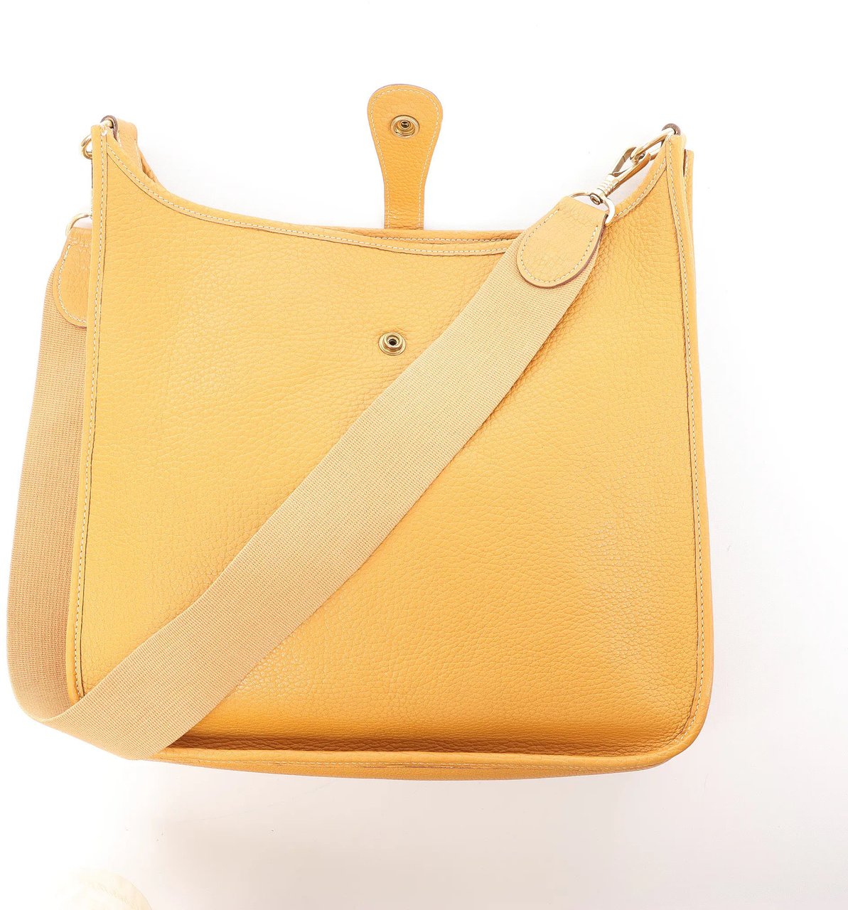 Hermès Hermes Evelyn GM Taurillon Clemence Shoulder Bag in Camel Brown Bruin