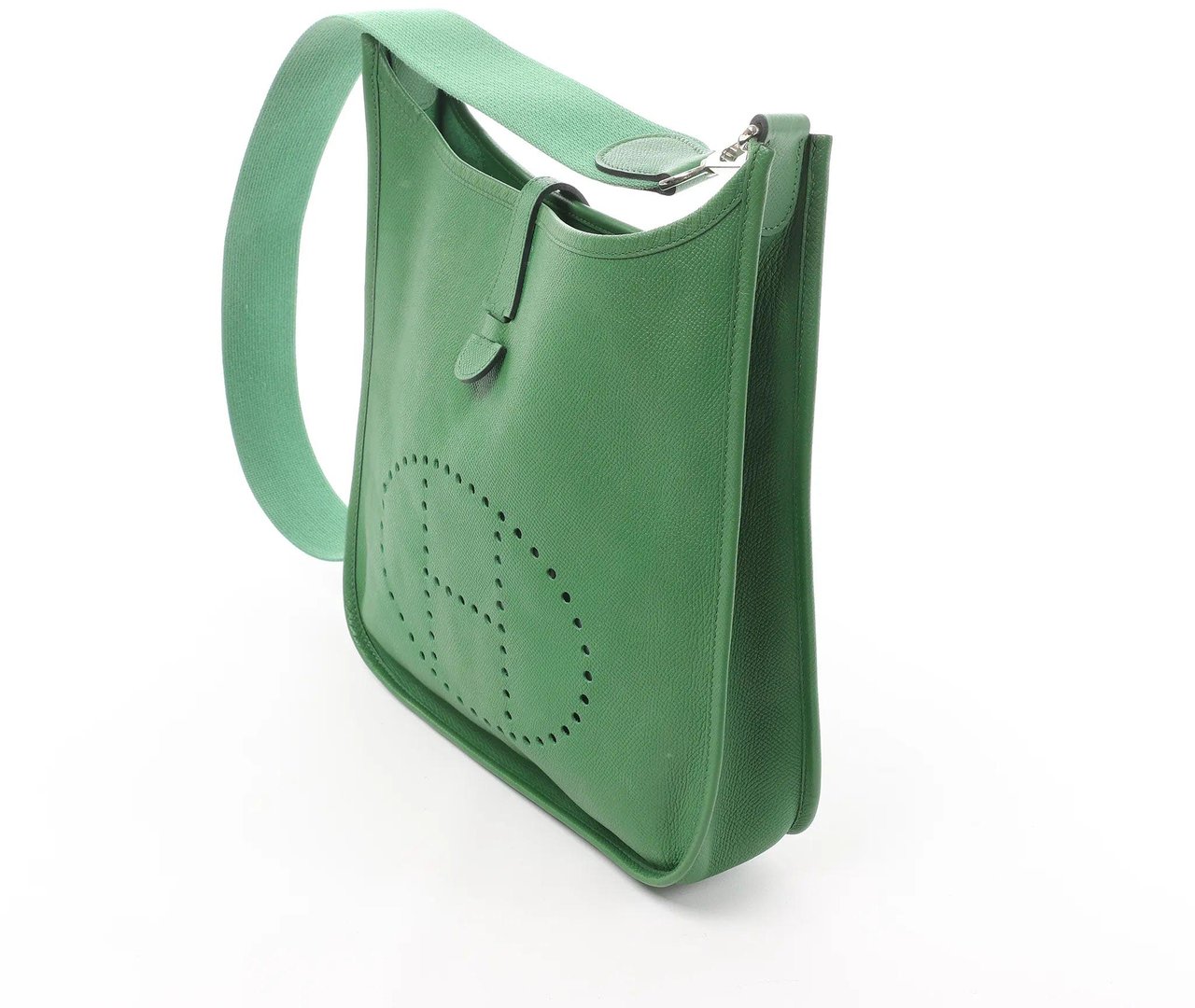 Hermès Hermes Evelyn 1 PM Epsom Leather Shoulder Bag in Green, □N Divers