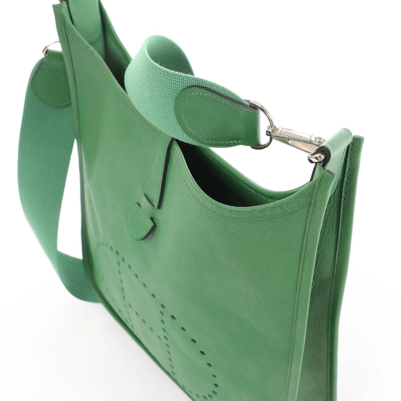 Hermès Hermes Evelyn 1 PM Epsom Leather Shoulder Bag in Green, □N Divers