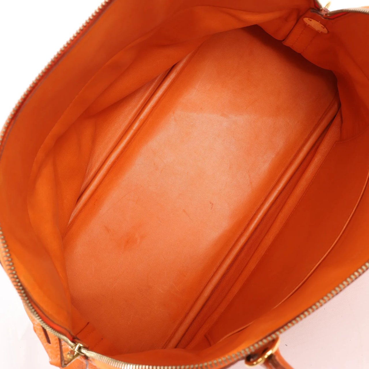 Hermès HERMES Bolide 35 Taurillon Clemence Handbag in Orange □G:2003 Oranje
