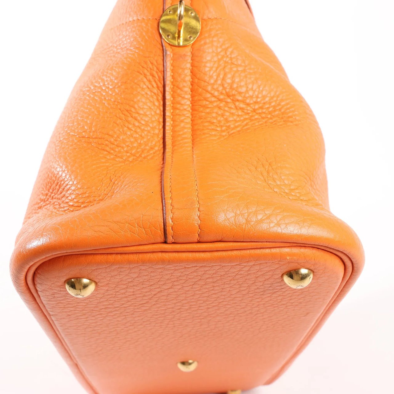Hermès HERMES Bolide 35 Taurillon Clemence Handbag in Orange □G:2003 Oranje