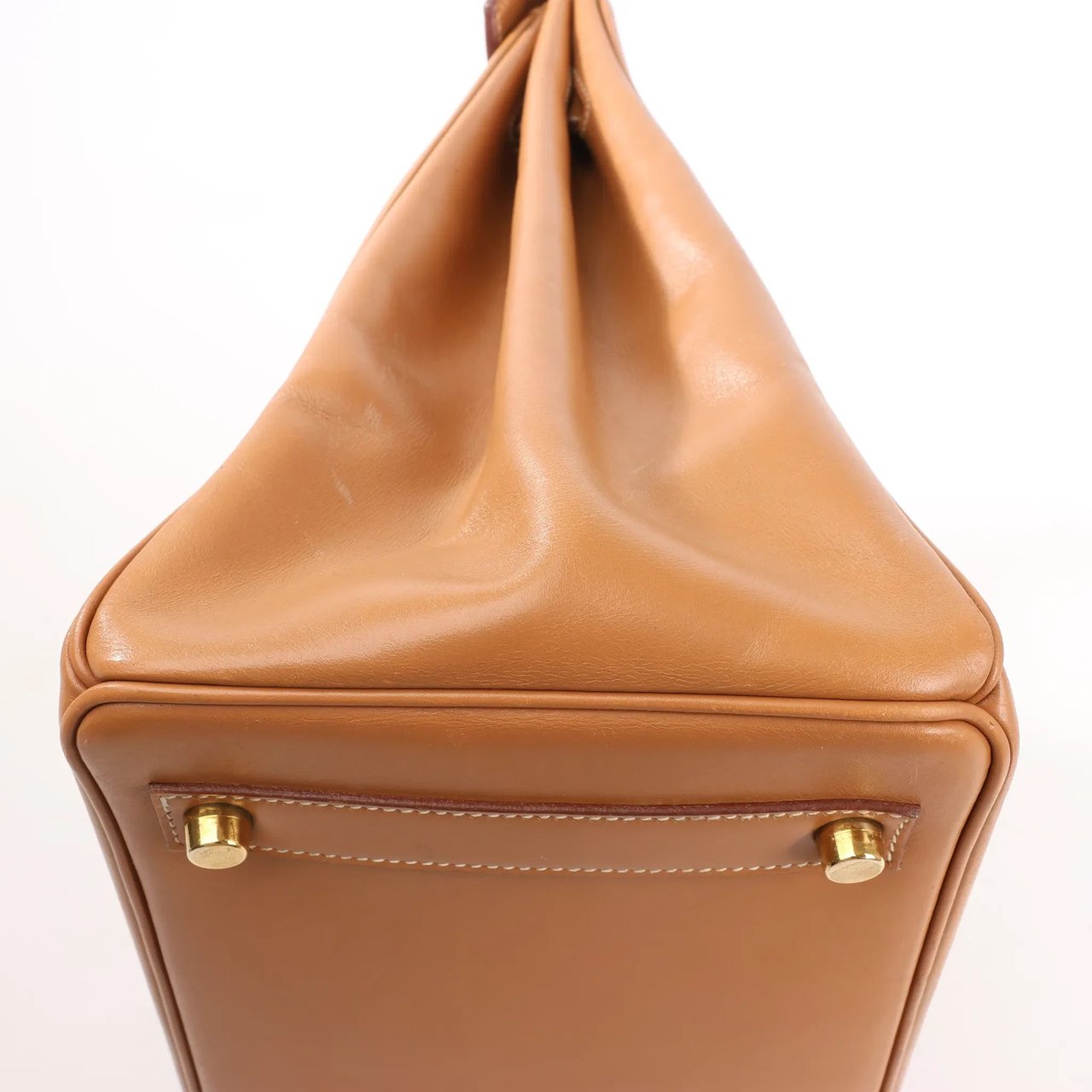 Hermès HERMES Haut A Courroies 32 Vache Handbag in Brown ○Y:1995 Bruin