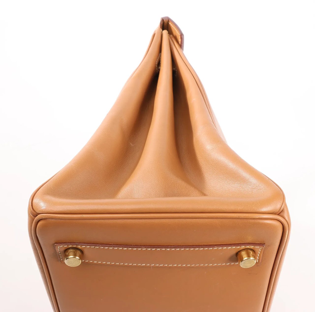 Hermès HERMES Haut A Courroies 32 Vache Handbag in Brown ○Y:1995 Bruin