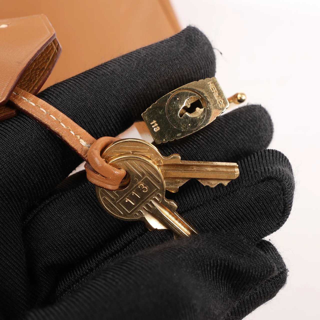 Hermès HERMES Haut A Courroies 32 Vache Handbag in Brown ○Y:1995 Bruin