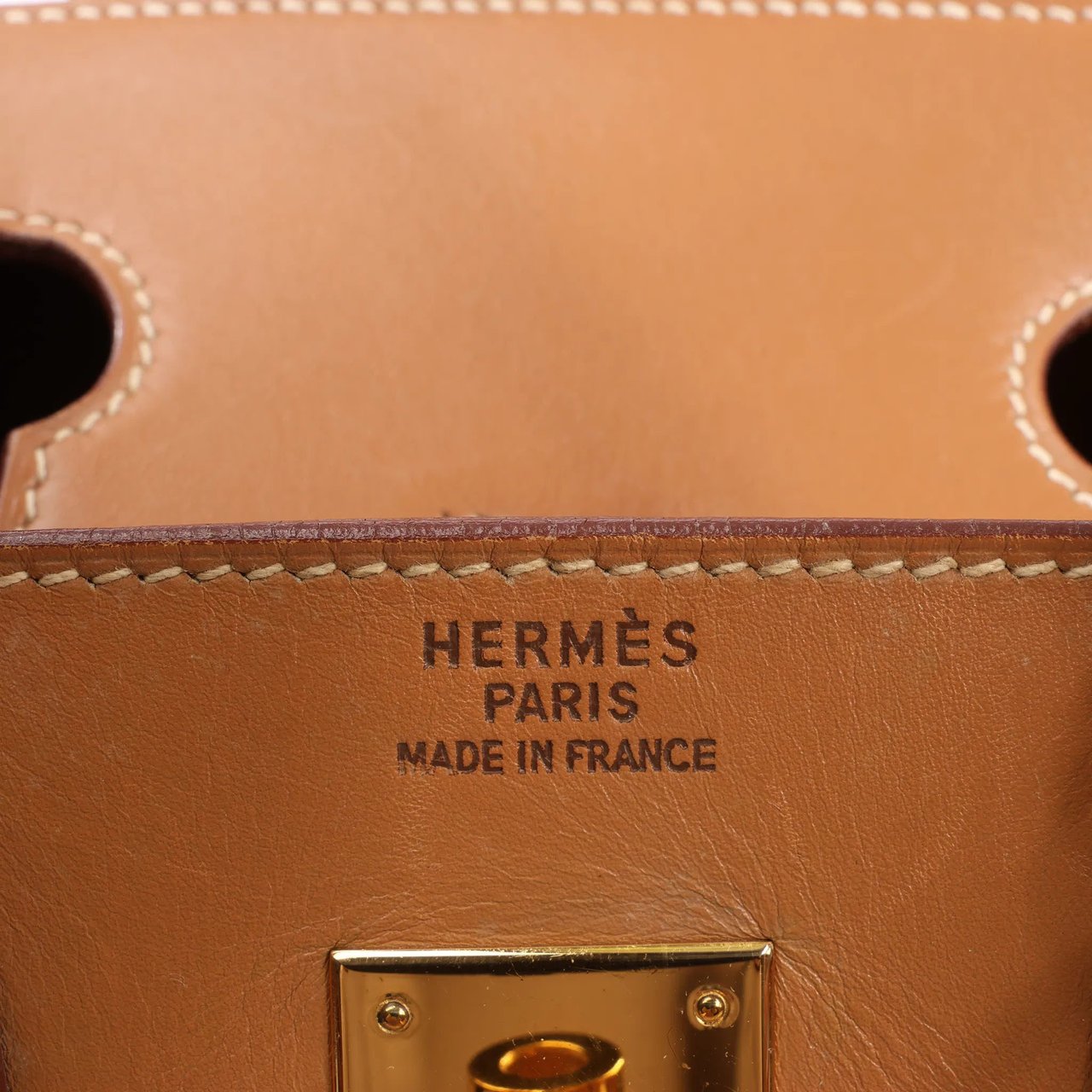 Hermès HERMES Haut A Courroies 32 Vache Handbag in Brown ○Y:1995 Bruin