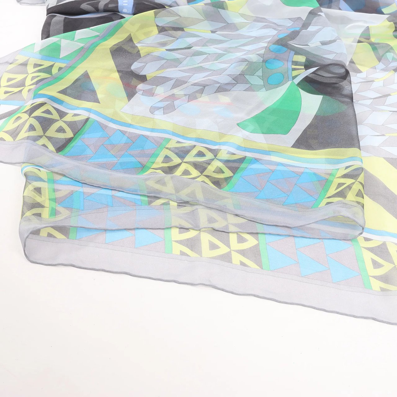 Hermès Hermès Carré 140 "CHEVAUX DE KARNAK" Silk handkerchief in Gray Divers