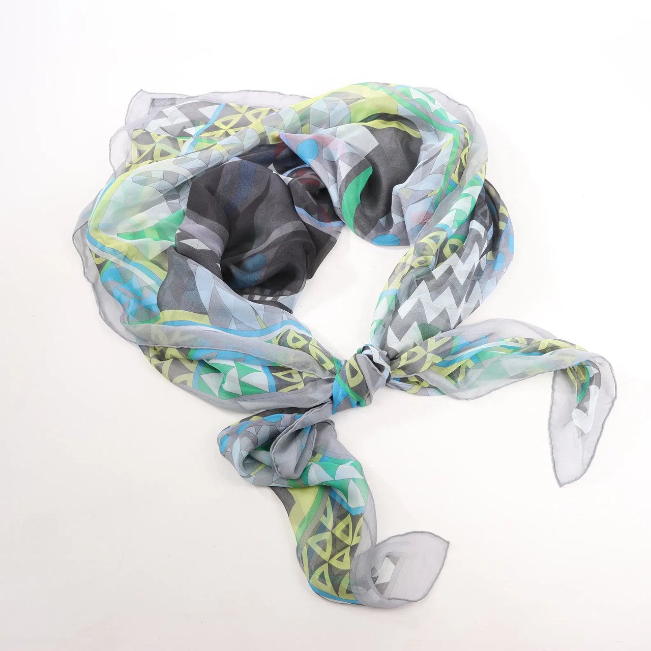 Hermès Hermès Carré 140 "CHEVAUX DE KARNAK" Silk handkerchief in Gray Divers