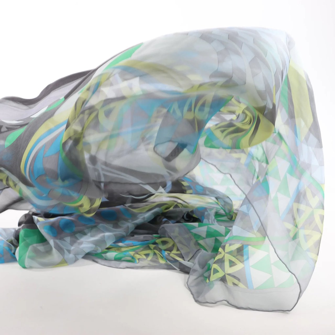 Hermès Hermès Carré 140 "CHEVAUX DE KARNAK" Silk handkerchief in Gray Divers