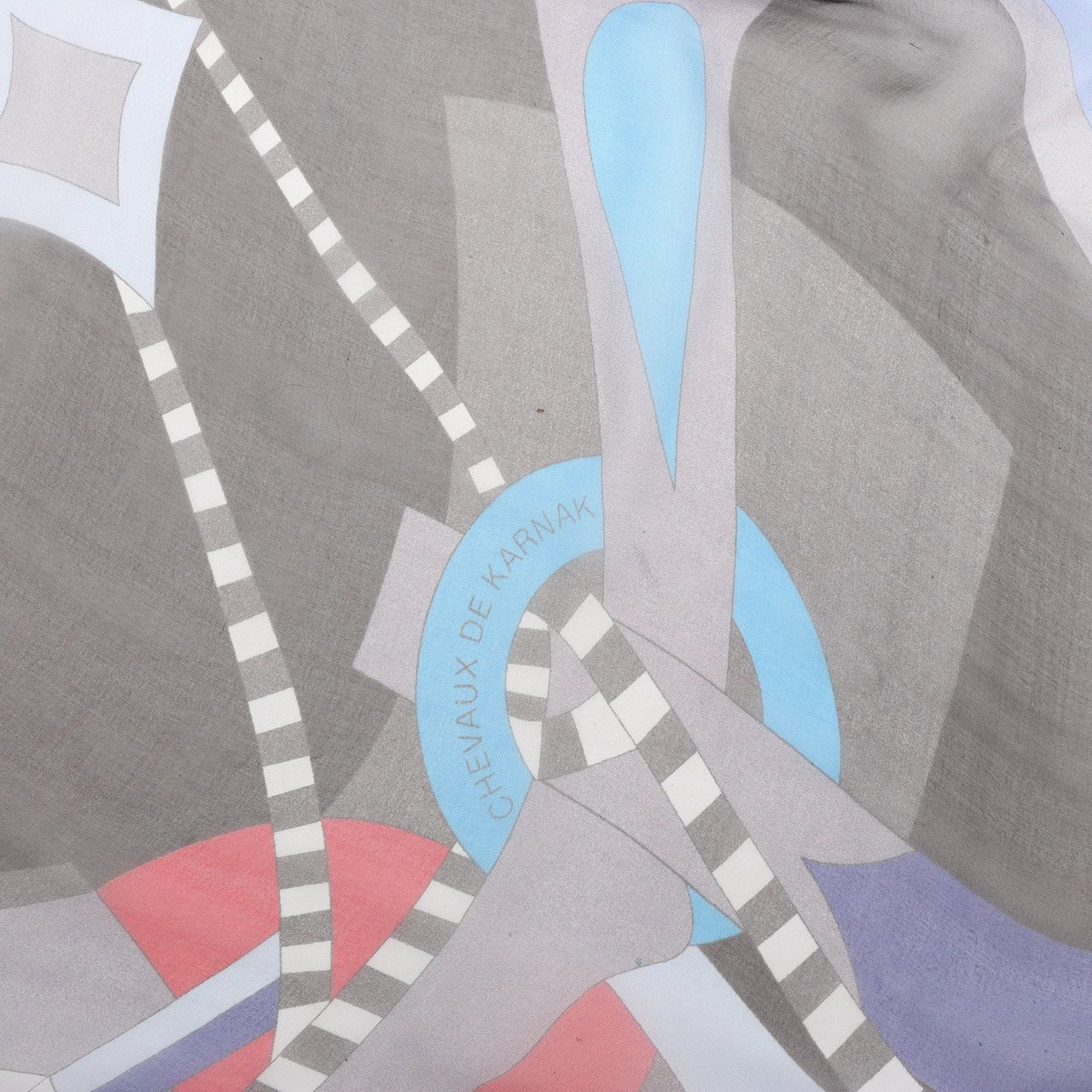 Hermès Hermès Carré 140 "CHEVAUX DE KARNAK" Silk handkerchief in Gray Divers