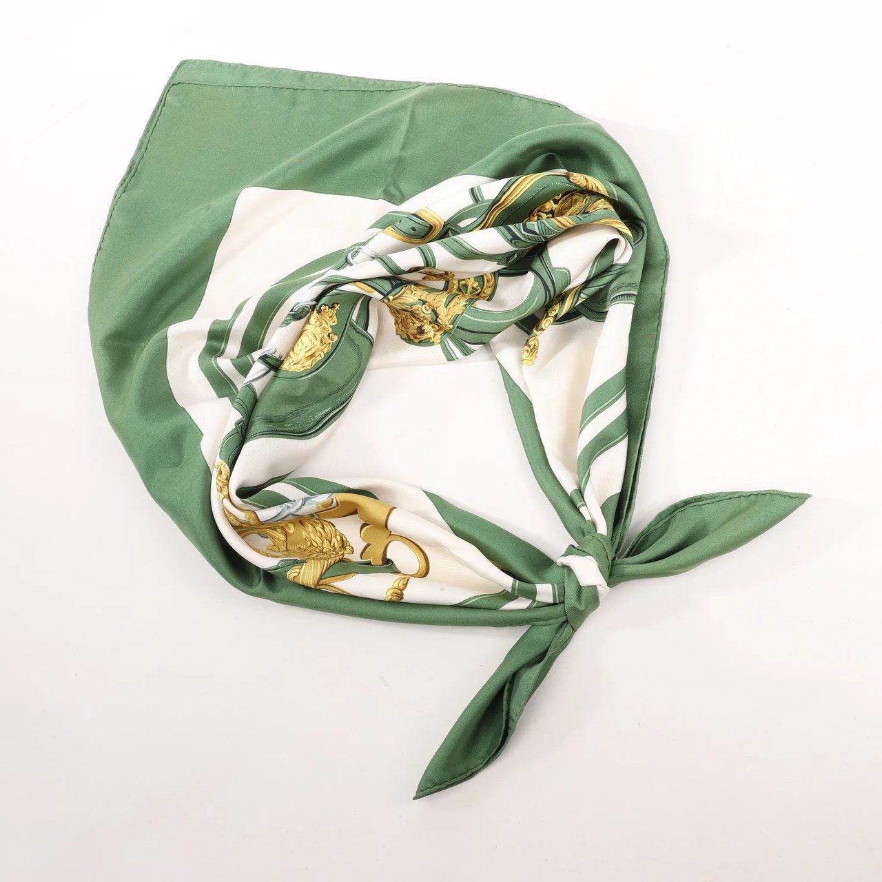 Hermès Hermès Carré 90 "BRIDES de GALA" Silk handkerchief in Green Divers