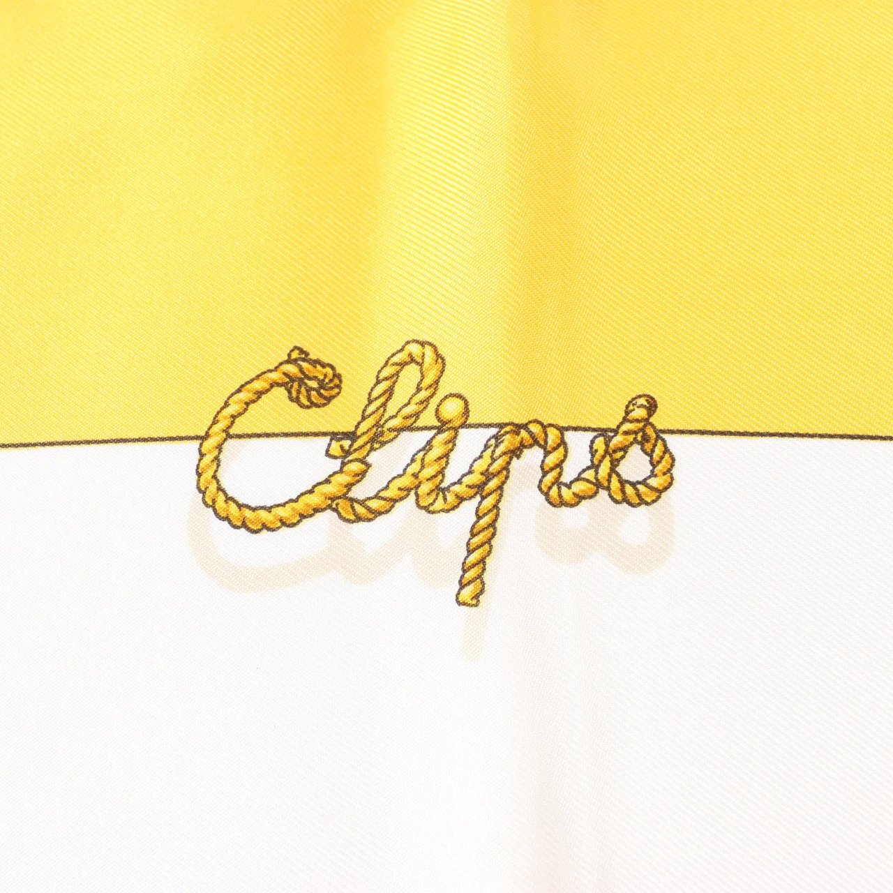 Hermès Hermès Carré 90 "Clips" Silk handkerchief in Yellow Divers