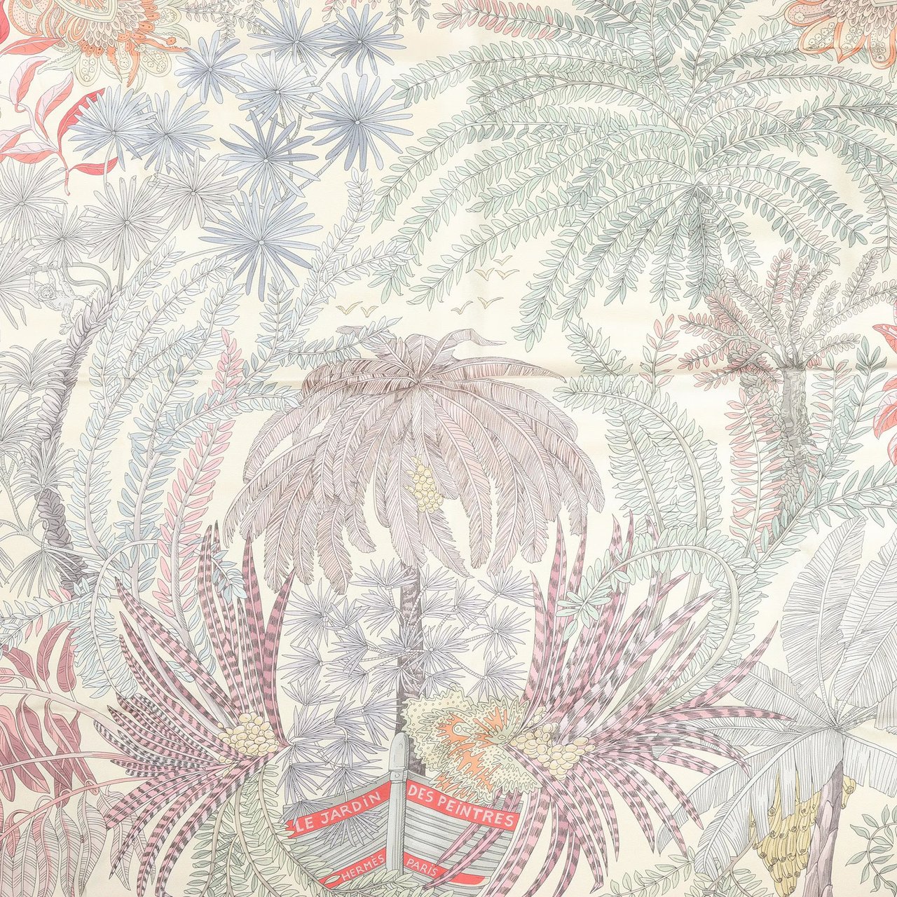 Hermès Hermès Carré Double face 90 "LES JARDIN DES PEINTRES" Silk handkerchief in Multicolor Divers