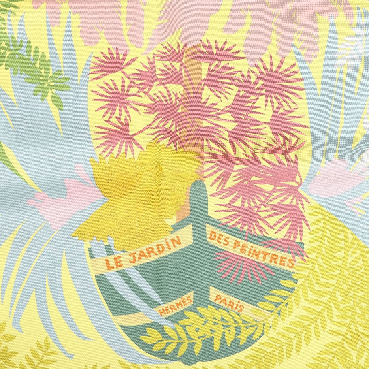 Hermès Hermès Carré Double face 90 "LES JARDIN DES PEINTRES" Silk handkerchief in Multicolor Divers