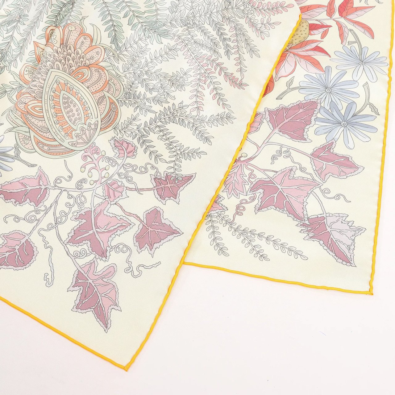Hermès Hermès Carré Double face 90 "LES JARDIN DES PEINTRES" Silk handkerchief in Multicolor Divers