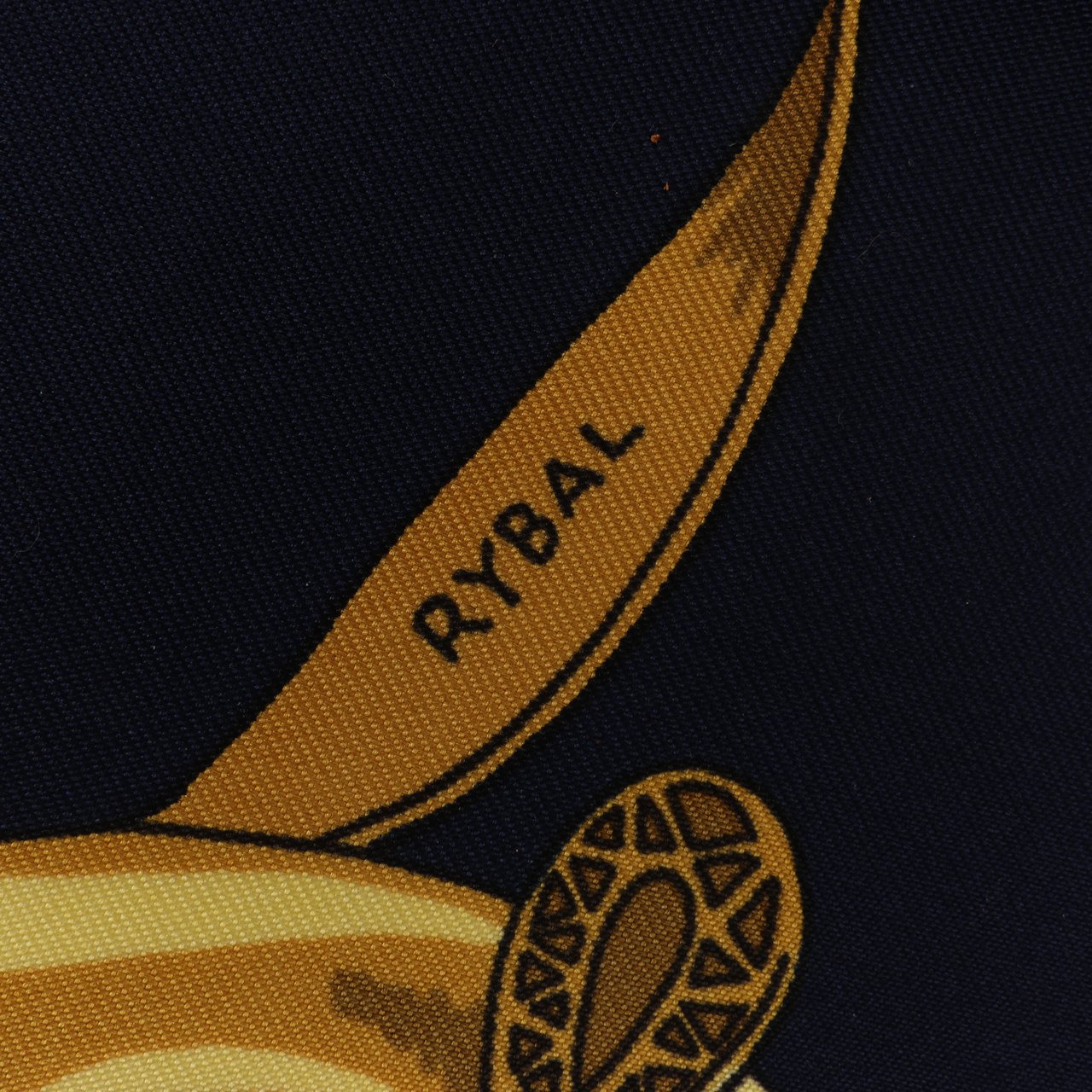 Hermès Hermès Carré 90 "LES CAVALIERS D'OR" Silk handkerchief in Navy Blue Divers