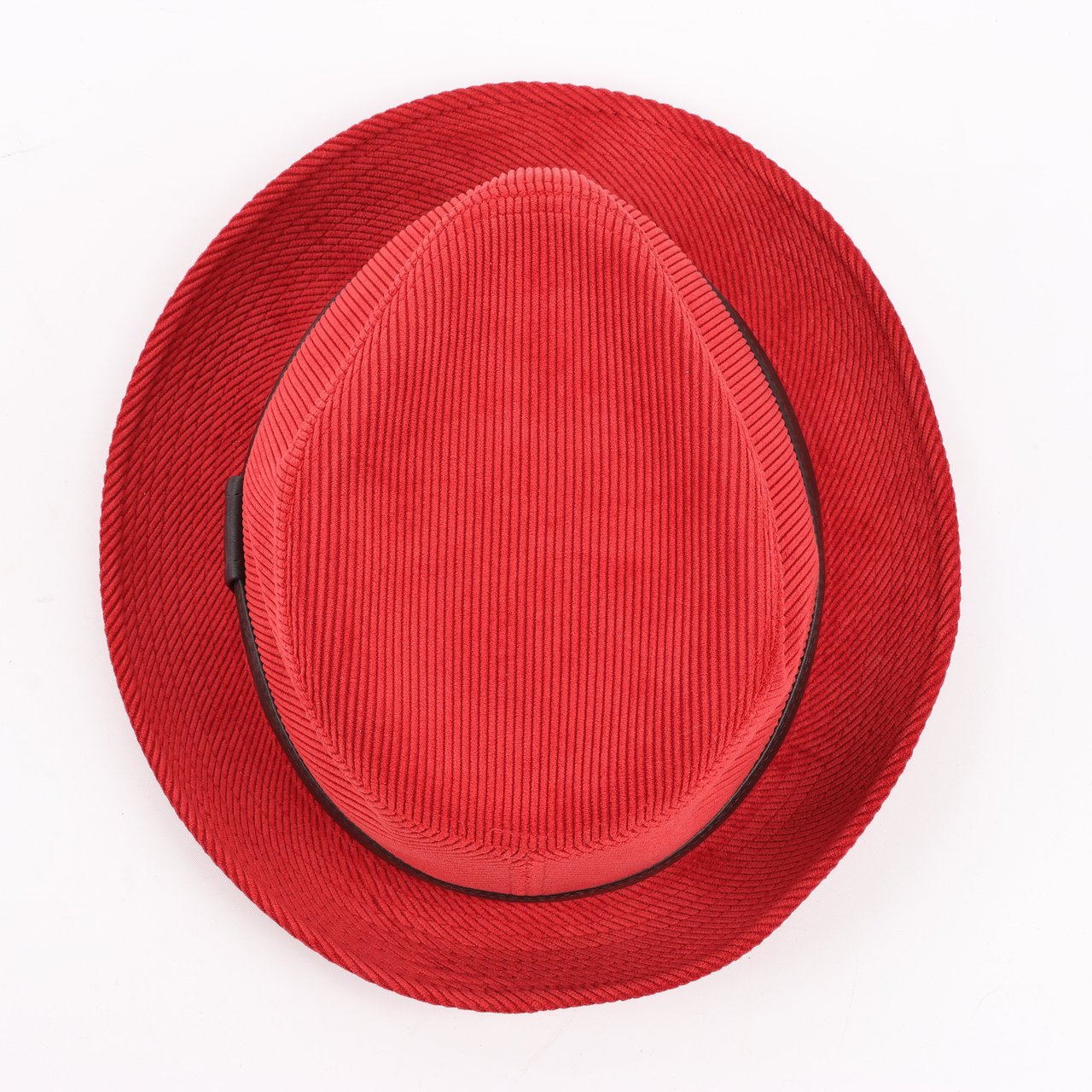 Hermès Hermes Corduroy Fedora Hat in Red Rood