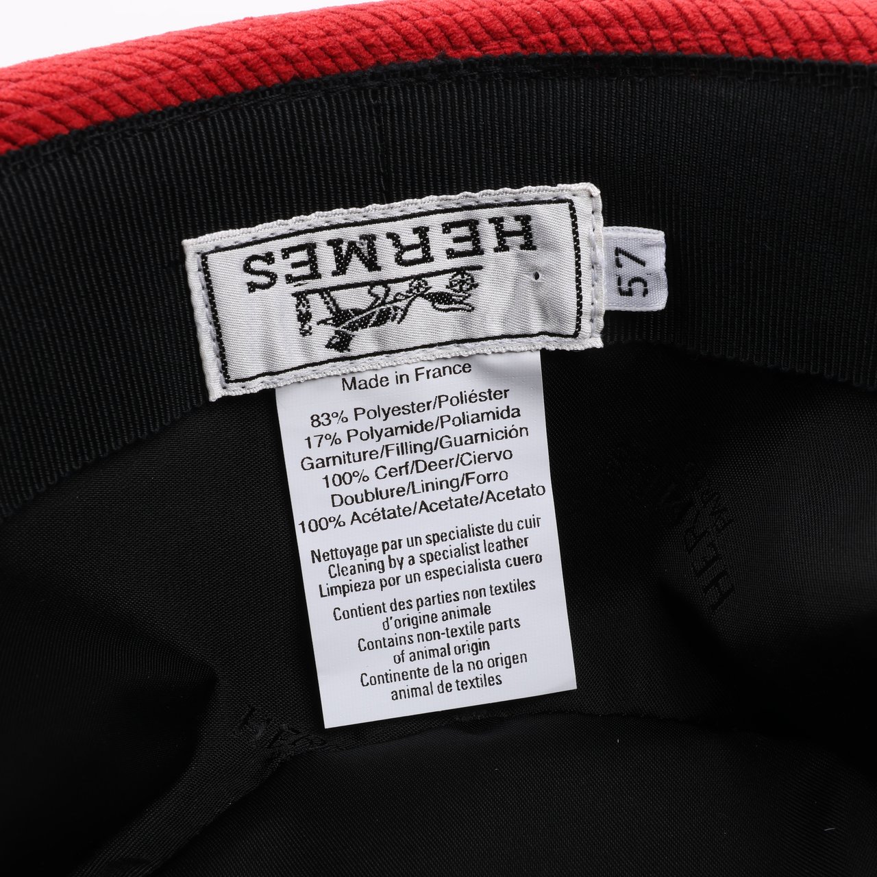 Hermès Hermes Corduroy Fedora Hat in Red Rood