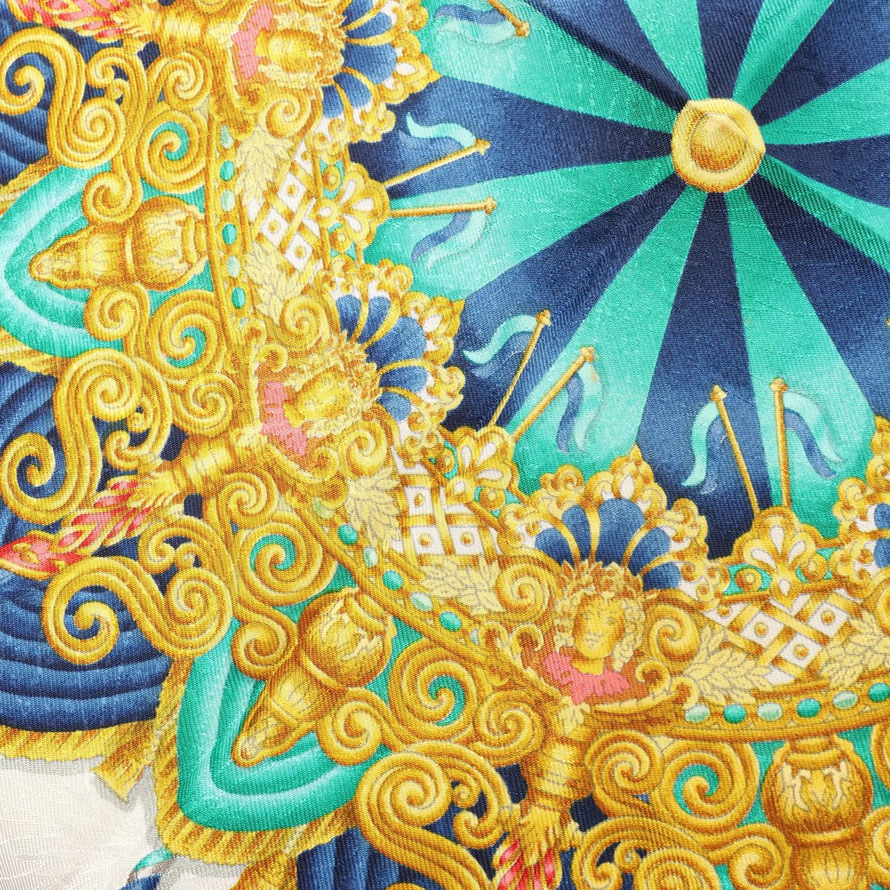 Hermès Hermès Carré 90 "LUNAPARK" Silk handkerchief in Navy Blue Divers