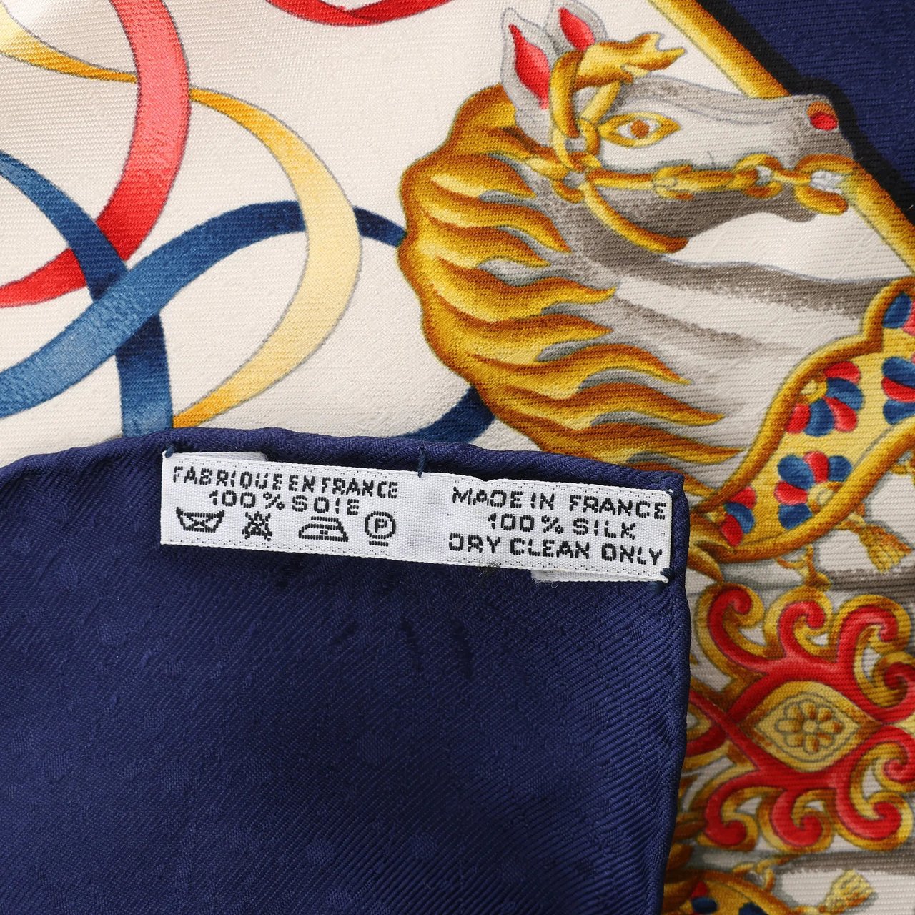 Hermès Hermès Carré 90 "LUNAPARK" Silk handkerchief in Navy Blue Divers